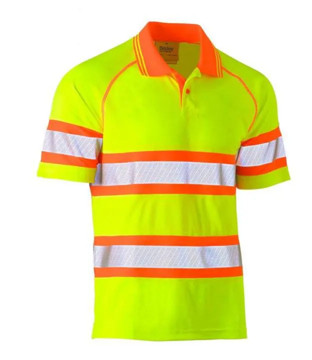 Picture of Bisley, Taped Double Hi Vis Mesh Polo